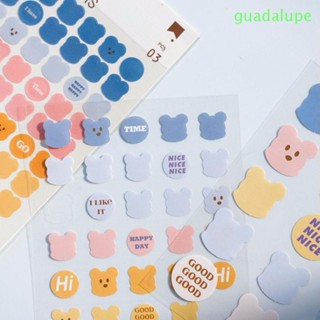 Guadalupe สติกเกอร์ฉลาก ลายการ์ตูนหมี สําหรับตกแต่งคอมพิวเตอร์ DIY 3 ชิ้น ต่อแพ็ค