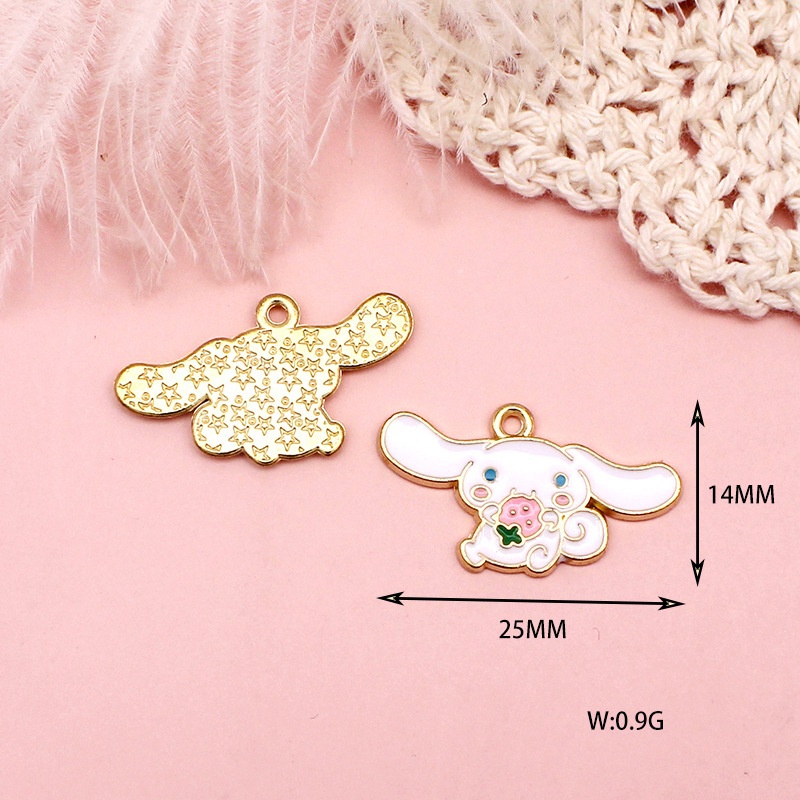 2 ชิ้น/ล็อต Mini Big หูสุนัข Cinnamoroll โลหะผสมเคลือบจี้ DIY เครื่องประดับอุปกรณ์เสริม Charms สําหรับผู้หญิง, Key Chain/ต่างหู/สร้อยคอจี้ Handmade DIY เครื่องประดับ—070 ราคา ถูกที่สุด ดีลบีเคเค แกลเลอรีภาพที่ 6
