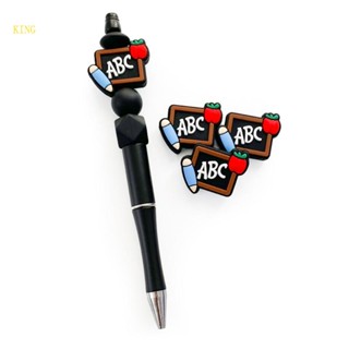 King ลูกปัดซิลิโคน ABC กันตก สําหรับทําเครื่องประดับ สร้อยคอ DIY 10 ชิ้น