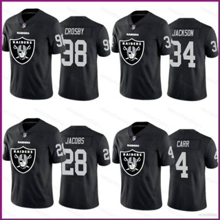 เสื้อกีฬาแขนสั้น ลายทีมชาติฟุตบอล Las Vegas Raiders NFL NP2 Crosby Jackson Jacobs Carr PN2