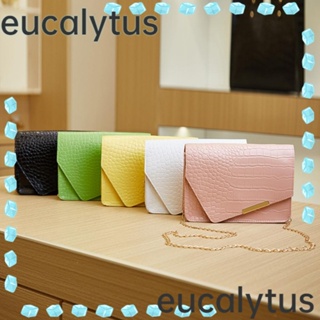 Eucalytus1 กระเป๋าสะพายข้าง สีพื้น แฟชั่นสําหรับผู้หญิง