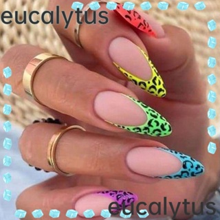 Eucalytus1 เล็บปลอม ถอดออกได้ DIY สไตล์ฝรั่งเศส