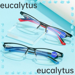 Eucalytus1 แว่นตาอ่านหนังสือ กรอบเบาพิเศษ แบบพกพา หรูหรา สําหรับผู้ชาย และผู้หญิง