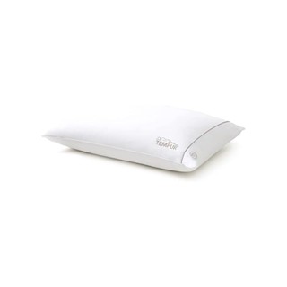 Tempur Pillow White pillow, white, compatible cover size approx. 70x50cm, Down Luxe Pillow, feather pillow, lying on the back, depression 83400103