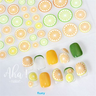 มาถึงการตกแต่งเล็บถุงเท้า Green Lemon Orange Grapefruit Cherry Fruit สติ๊กเกอร์ตกแต่งเล็บ