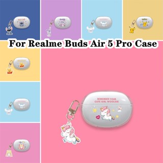 【ของแท้】เคสหูฟัง แบบนิ่ม แบบใส ลายการ์ตูนน่ารัก สําหรับ Realme Buds Air 5 Pro Realme Buds Air 5 Pro