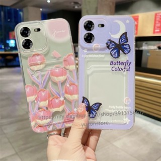 เคสโทรศัพท์มือถือแบบนิ่ม ลายดอกไม้ พร้อมช่องใส่บัตร สําหรับ Tecno Pova 5 Pro Camon 20 Pro 19 Pro Spark 10 Pro 10C 4G 5G เคส Phone Case