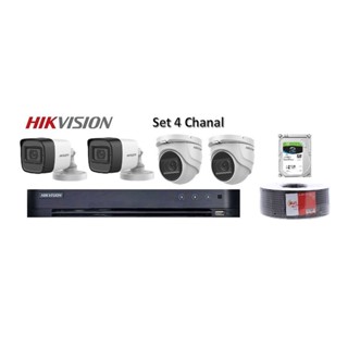 Hikvision ชุดกล้อง วงจรปิด Set 4