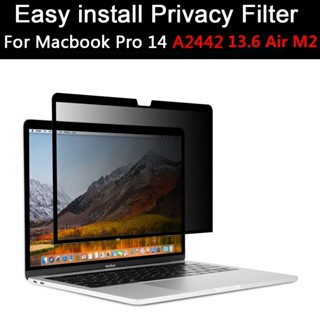 เมาส์ไร้สาย Magnetic Privacy Filter Macbook Pro Air 13.3 15.3 M2 13.6 Pro 14.2 Anti-Spy Screen Protector Anti-Peep