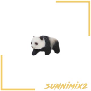 [Sunnimix2] โมเดลรูปปั้นแพนด้า ขนาดเล็ก 1/87 สําหรับตกแต่งสวน ปาร์ตี้