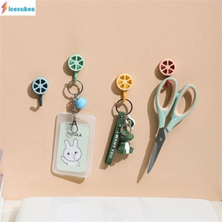 Punch-free Storage Hook Hook Wall Hanging Adhesive Door Key Umbrella Small Hook ICECUBES