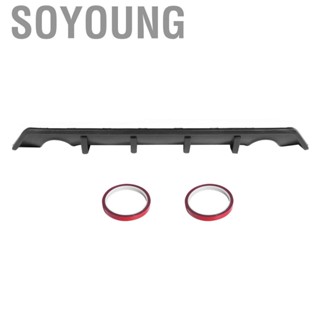 Soyoung Matte Black Rear Bumper Diffuser Lip Fit for Honda Civic 4-Door Sedan 2016 2017 2018 Replacement