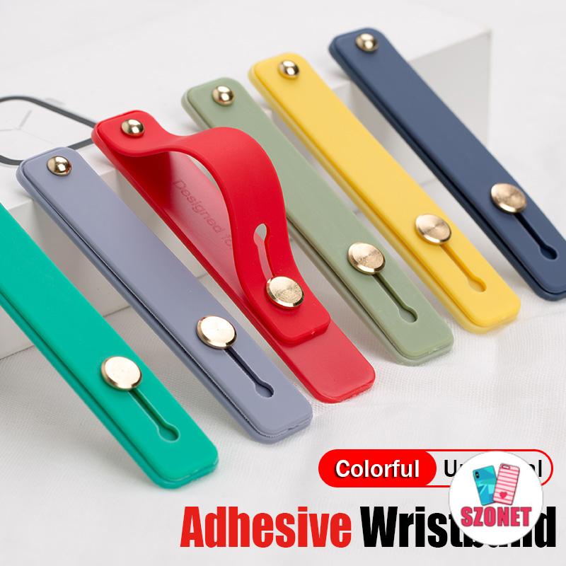ขาตั้งซิลิโคน แบบยืดไสลด์ได้ แบบพกพา สําหรับ iPhone เคสโทรศัพท์ สายรัดข้อมือ ขาตั้งนิ้ว