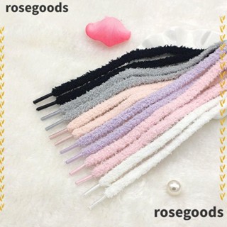 Rosegoods1 เชือกผูกรองเท้า แบบแบน ตุ๊กตา เชือกผูกรองเท้ากีฬา รองเท้าผ้าใบ เชือกผูกรองเท้า