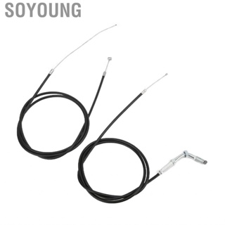 Soyoung Motorized Bicycle Parts  Durable Stable Throttle Clutch Cable Kit PVC Steel Black for 49cc 66cc 80cc