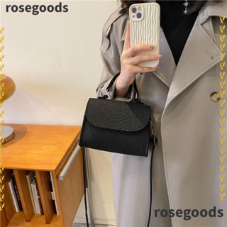 Rosegoods1 กระเป๋าสะพายไหล่ ทรงสี่เหลี่ยม หรูหรา สไตล์เรโทร สําหรับผู้หญิง