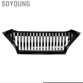 Soyoung Radiator Grill  Luxurious Front Grille Rugged Easy Installation Glossy Black Chromeplate for Car Replacement Hyundai Tucson 2019‑2020