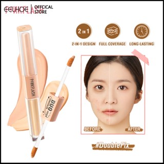 PINKFLASH Double-head Concealer Palette คอนซีลเลอร์ รอยสิว รอยคล้ำ ร่องน้ำตา คอนซีลเลอร์แต่งหน้ากันน้ำติดทนนาน -eelhoe