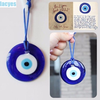 Lacyes จี้ลูกปัด ตาชั่วร้าย ทรงกลม สีฟ้า 25 30 40 60 มม. สไตล์พังก์ ฮิปฮอป นําโชค ของขวัญสําหรับเด็กผู้หญิง