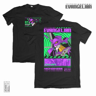 ผ้าฝ้ายฤดูร้อน 2023 เสื้อยืดผ้าฝ้ายพิมพ์ลายแฟชั่น [ Special ] เสื้อยืด EVANGELION type 01 V2 ออกแบบเอง (XS-5XL)