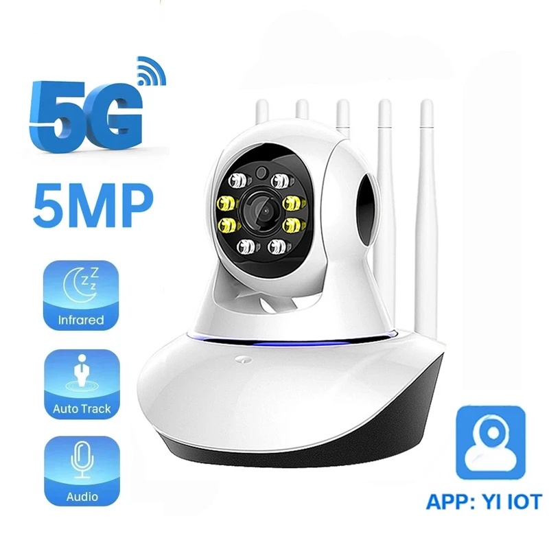 Yi IOT กล้องรักษาความปลอดภัย 5G 2.4G Wifi IP 1080P มองเห็นที่มืด สองทาง