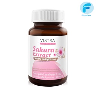 VISTRA Nutribeau Sakura Extract &amp; Marine Collagen Plus C 30 Tablets.[FC]