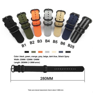 7 Color Heavy Duty Nylon Watchband Strap 20mm 22mm 24mm Watch Band Clearance sale