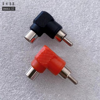 ⭐24H SHIPING ⭐Audio Converter Male To Female Nickel Plating RCA Plug Right -angle Connector