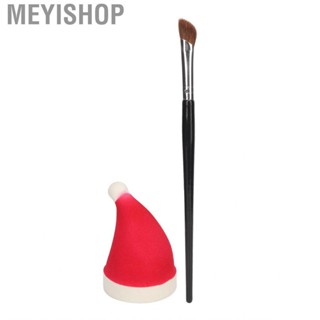 Meyishop Angled Nose Contour Brush Christmas Hat Shape Sponge Soft for Travel