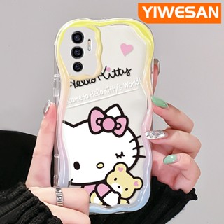 เคสโทรศัพท์มือถือแบบนิ่ม ใส กันกระแทก ลายการ์ตูนแมว หมี สําหรับ VIVO V23E 4G V23E 5G V23 Pro V23i 5G S12 5G Y75