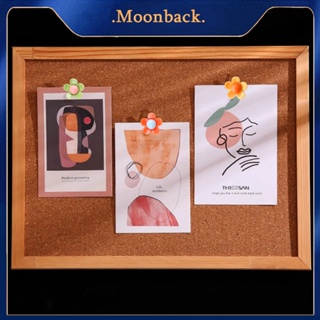 &lt;moonback&gt; หมุดปักไวท์บอร์ด ลายดอกไม้ 60 สี สําหรับตกแต่งผนังบ้าน ออฟฟิศ