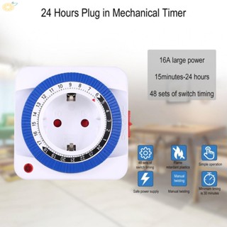 【VARSTR】Socket Plug-in Type Smart Timer Socket Watch-level EU 24-hour Household