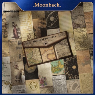 &lt;moonback&gt; กระดาษแฮนด์เมด กันฉีกขาด สไตล์วินเทจ สําหรับตกแต่งสมุดภาพ 60 ชิ้น