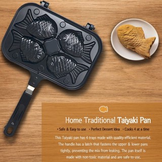 Home&amp;Gardening Taiyaki Fish Shape Cake Maker Non Stick Double Baking Pan แม่พิมพ์อบวาฟเฟิล