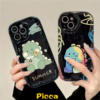 เคสโทรศัพท์มือถือ แบบนิ่ม ลายไดโนเสาร์ 3D ขอบโค้ง สีสันสดใส สําหรับ Realme C31 C2 C17 C3 C21 C15 C35 C30 C25Y C11 C20 C12 C55 6i 9i 5i 5s 5 7i C53 C21Y C25 C20A C33 C25s