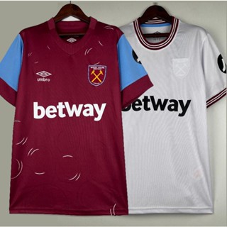 เสื้อกีฬาแขนสั้น ลายทีมชาติฟุตบอล West Ham United 23-24 ชุดเหย้า