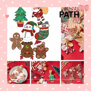 Path การ์ดกระดาษ ลายซานตาคลอส ต้นคริสต์มาสน่ารัก แฮนด์เมด DIY 2 ชุด