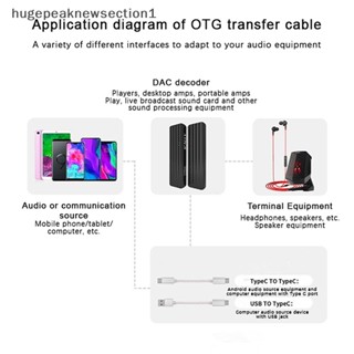 Hugepeaknewsection1 อะแดปเตอร์แปลงสายเสียง USB Type C เป็น Type C DAC Hifi ดิจิทัล AUX Android OTG