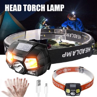 New LED Headlamp Super Bright 60000LM USB Rechargeable Motion Sensor Head Torch