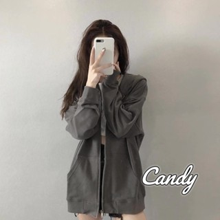 Candy Kids  เสื้อผ้าผู้ญิง แขนยาว เสื้อฮู้ด คลุมหญิง สไตล์เกาหลี แฟชั่น  Beautiful ins fashion คุณภาพสูง A98J27J 36Z230909