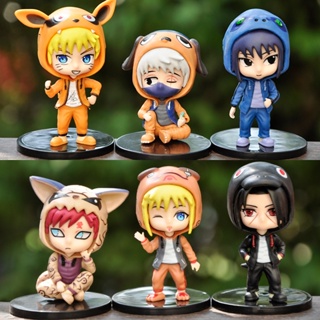 โมเดลฟิกเกอร์ PVC รูปปั้นอนิเมะนารูโตะ Uzumaki ขนาดเล็ก 6 ชิ้น สําหรับเก็บสะสม