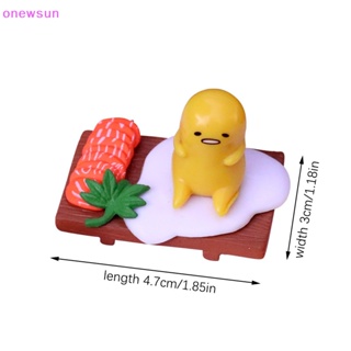 Onew ตุ๊กตาฟิกเกอร์ รูปการ์ตูนอนิเมะ Gudetama Yolk Kawaii น่ารัก เหมาะกับของขวัญ สําหรับตกแต่งโต๊ะ