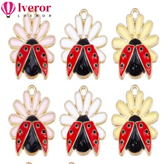 Lveror จี้รูปด้วง 3 แบบ 3 สี ชุบทอง 22*21 มม. สําหรับสร้อยคอ สร้อยข้อมือ ต่างหู