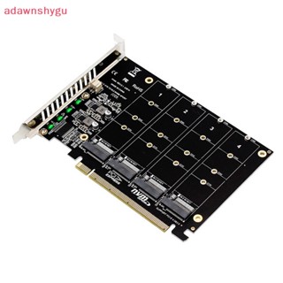 Adagu การ์ดขยาย แปลงฮาร์ดไดรฟ์ PH44 4 พอร์ต M.2 NVME SSD เป็น PCIE X16M 4x32Gbps TH