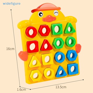 Widefigure DIY เด็กรูปร่างเรขาคณิตจับคู่สี 3D ปริศนาเด็ก Montessori การเรียนรู้การศึกษาการต่อสู้แบบโต้ตอบเกมของเล่นสําหรับเด็กดี