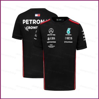 Yp2 เสื้อยืดแขนสั้น พิมพ์ลายทีมแข่งรถ Mercedes AMG F1 พลัสไซซ์ สําหรับทุกเพศ PY2 2023