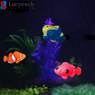 Lacyeszb ปลาตัวตลกปลอม พลาสติก สุ่มสี สําหรับตกแต่งตู้ปลา 5 ชิ้น