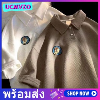 เสื้อยืดโปโล แขนสั้น เข้ากับทุกการแต่งกาย สไตล์เกาหลี แฟชั่นฤดูร้อน สําหรับผู้ชาย