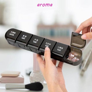 Aroma กล่องพลาสติกเปล่า แบบพกพา สําหรับเก็บลูกปัด พลอยเทียม ยา อุปกรณ์ตกแต่งเล็บ