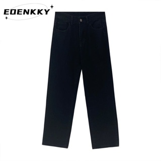 EOENKKY  กางเกงขายาว กางเกงยีสน์ผู้หญิง ทรงหลวม ๆ ตรง Retro Hip Hop Pants 2023 NEW Style  Chic Unique สวยงาม ทันสมัย A27L0D5 36Z230909